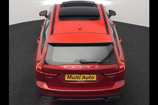 Volvo V60 T6 Twin Engine AWD R-Design Plug In Hybrid 340pk Dealer O.H. PHEV | Trekhaak Af Fabriek | Panodak | Head Up | Adaptive Cruise | 360 Camera | Lederen Sportstoelen Memory & Verwarmd | Apple Carplay | Stuur Verwarmd | Blis | Keyless | Navigatie | DAB |