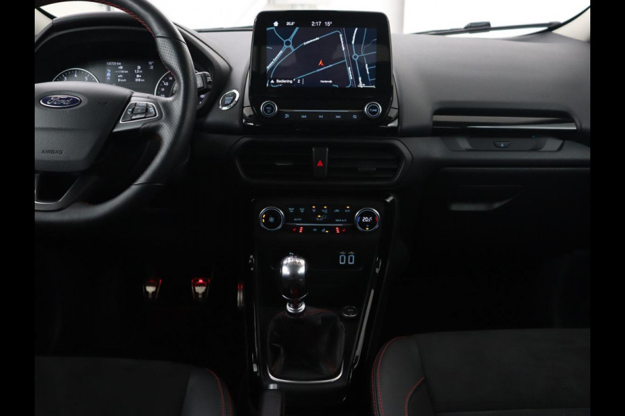 Ford EcoSport 1.0 EcoBoost ST-Line | Stoelverwarming | Camera | Carplay | B&O Sound | Navigatie | 18'' | Climate control | Leder/Alcantara | Cruise control | Bluetooth | Keyless
