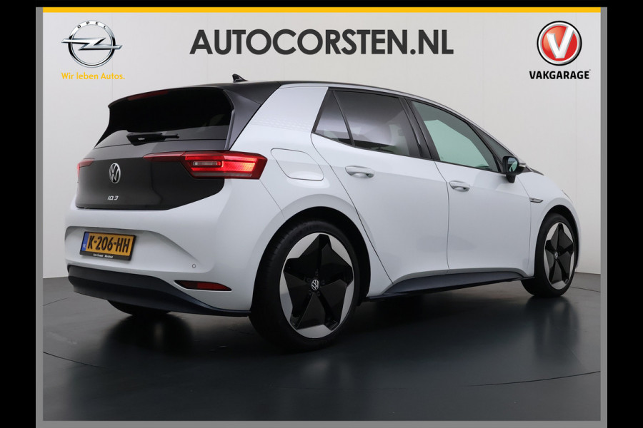 Volkswagen ID.3 First Max 58kWh SOH 93% Ergo-Active Stoelen Panoramadak Adap.Cruise Navi Ecc Apple Carplay Android Auto Camera Pdc Stuur+Stoelve Lmv Privacy Glas Keyless Advanced Led-a-licht dynamisch Matrix led Bluetooth Rijstrooksensor Wifi Origineel Nederlandse Auto