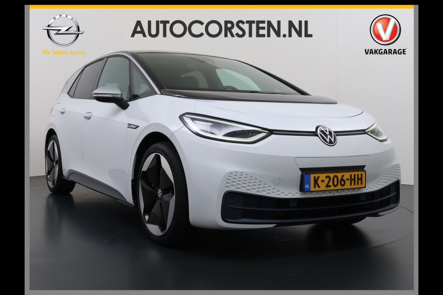 Volkswagen ID.3 First Max 58kWh SOH 93% Ergo-Active Stoelen Panoramadak Adap.Cruise Navi Ecc Apple Carplay Android Auto Camera Pdc Stuur+Stoelve Lmv Privacy Glas Keyless Advanced Led-a-licht dynamisch Matrix led Bluetooth Rijstrooksensor Wifi Origineel Nederlandse Auto
