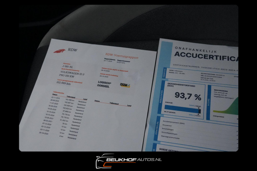 Volkswagen ID.3 First Plus 58 kWh Soh 93.7% Adapt Cruise Cam