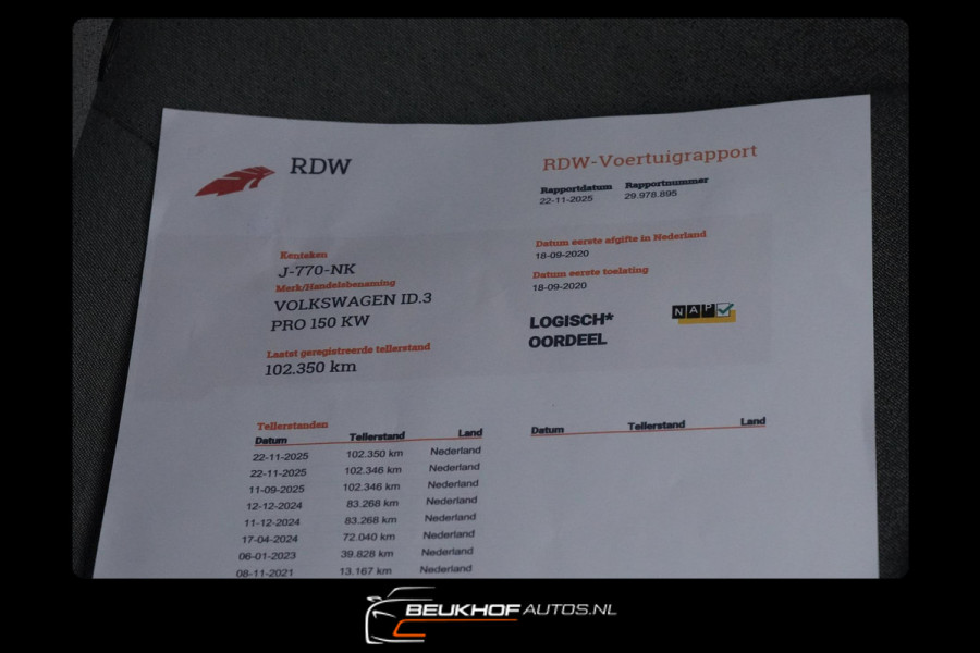 Volkswagen ID.3 First Plus 58 kWh Soh 90% Carplay Camera