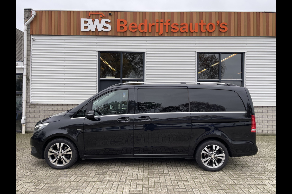 Mercedes-Benz V-Klasse 250d 190pk automaat Lang L2H1 DC 5 persoons Avantgarde / vaste prijs rijklaar € 39.950 marge / lease vanaf € 652 / zwart leer / electrische schuifdeuren / zwart metallic / burmester