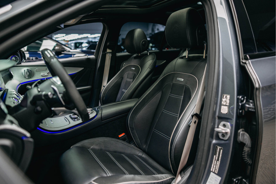 Mercedes-Benz E-Klasse AMG 63 S 4MATIC Premium Plus | Burmester 3D | Carbon interieur en exterieur| Dealer onderhouden | Sportuitlaat | 360 Camera | Head-Up |