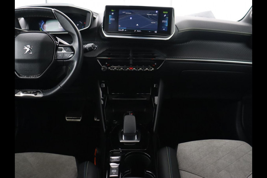 Peugeot e-208 EV GT 350 50 kWh | Stoelverwarming | Adaptive cruise | Camera | Leder-Alcantara | Keyless | Navigatie | Full LED | DAB | Climate control | Dodehoek detectie | Parkeerhulp
