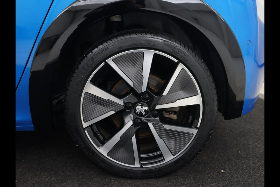 Peugeot e-208 EV GT 350 50 kWh | Stoelverwarming | Adaptive cruise | Camera | Leder-Alcantara | Keyless | Navigatie | Full LED | DAB | Climate control | Dodehoek detectie | Parkeerhulp
