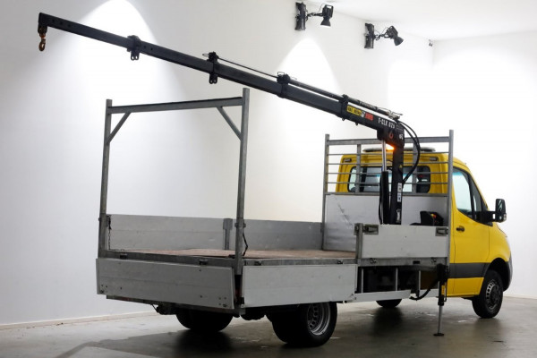 Mercedes-Benz Sprinter 516 CDI 163pk E6 Open Laadbak+HIAB T-CLX 029 Kraan PTO/Trekhaak 3500kg 01-2019