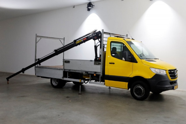 Mercedes-Benz Sprinter 516 CDI 163pk E6 Open Laadbak+HIAB T-CLX 029 Kraan PTO/Trekhaak 3500kg 01-2019