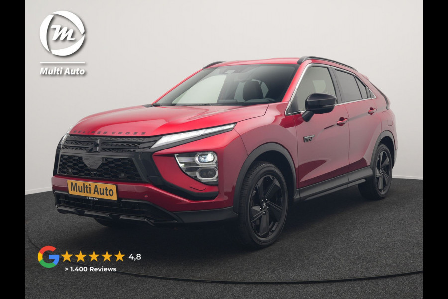 Mitsubishi Eclipse Cross 2.4 Black Edition Plug In Hybrid 188pk Dealer O.H. PHEV | Trekhaak Afn. | 360 Camera | Adaptive Cruise | Sportstoelen & Stuur Verwarmd | Navigatie Via TomTom | Apple Carplay | Keyless | Blis | DAB |