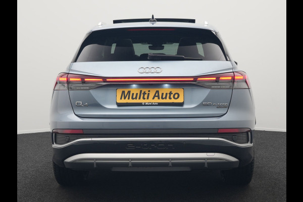 Audi Q4 e-tron 50 quattro S edition 77 kWh 299pk | Trekhaak Af Fabriek | Panodak | Adaptive Cruise | Head Up | Sonos Audio | Camera | Lederen Sportstoelen Memory & Verwarmd | Virtual | Navigatie | Keyless | 21"L.M |