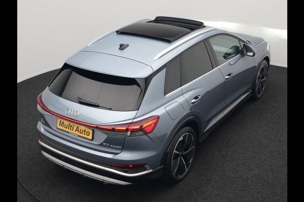 Audi Q4 e-tron 50 quattro S edition 77 kWh 299pk | Trekhaak Af Fabriek | Panodak | Adaptive Cruise | Head Up | Sonos Audio | Camera | Lederen Sportstoelen Memory & Verwarmd | Virtual | Navigatie | Keyless | 21"L.M |
