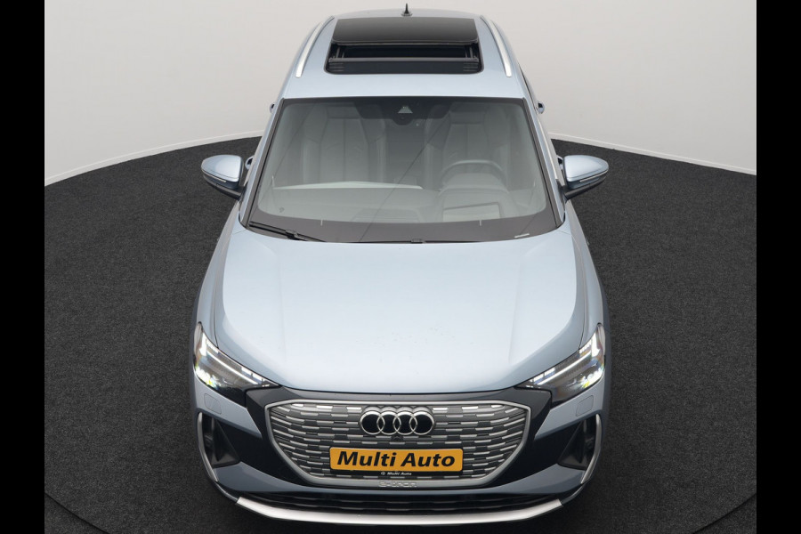 Audi Q4 e-tron 50 quattro S edition 77 kWh 299pk | Trekhaak Af Fabriek | Panodak | Adaptive Cruise | Head Up | Sonos Audio | Camera | Lederen Sportstoelen Memory & Verwarmd | Virtual | Navigatie | Keyless | 21"L.M |