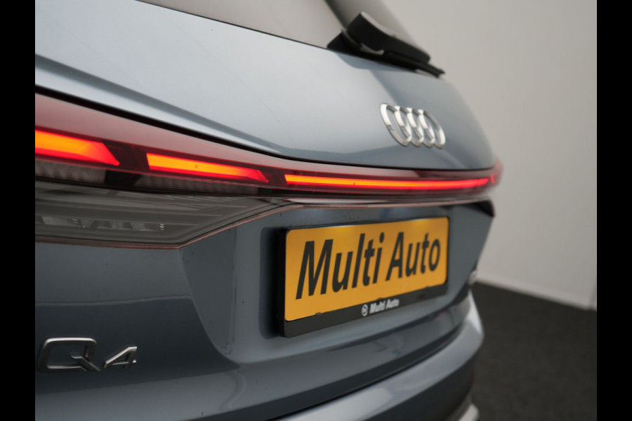 Audi Q4 e-tron 50 quattro S edition 77 kWh 299pk | Trekhaak Af Fabriek | Panodak | Adaptive Cruise | Head Up | Sonos Audio | Camera | Lederen Sportstoelen Memory & Verwarmd | Virtual | Navigatie | Keyless | 21"L.M |