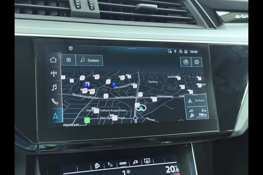 Audi e-tron 55 Quattro Edition 95kWh SOH 93% Leder Trekhaak Navi Ecc Cruise Control Pdc Elek.Achterklep Stoelverwarming Lmv 20" Led DAB 1e Eigenaar Origineel Nederlandse Auto