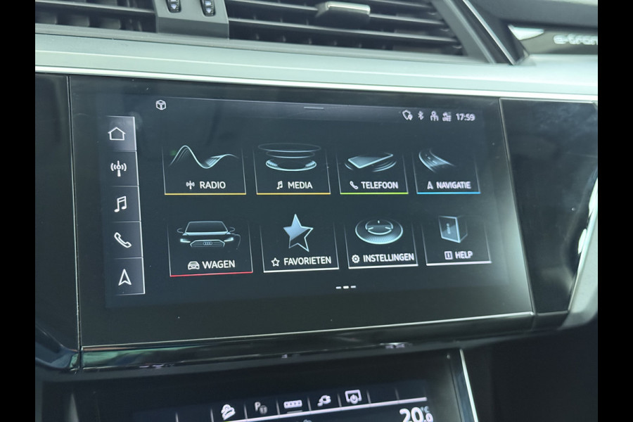 Audi e-tron 55 Quattro Edition 95kWh SOH 93% Leder Trekhaak Navi Ecc Cruise Control Pdc Elek.Achterklep Stoelverwarming Lmv 20" Led DAB 1e Eigenaar Origineel Nederlandse Auto