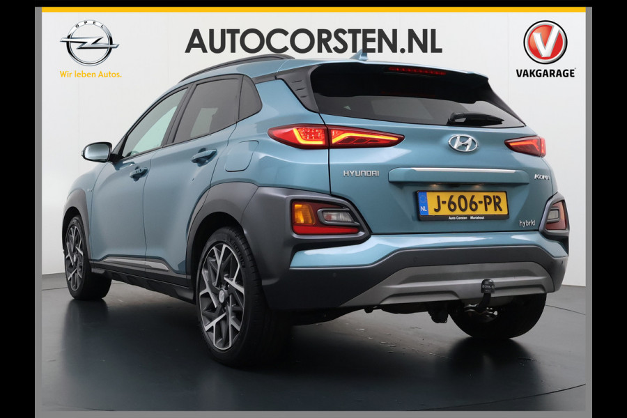 Hyundai Kona 1.6GDI HEV Hybride Premium Leder Trekhaak Krell®-Audio Adap.Cruise Stoel Verwarming/Ventilatie Camera Apple Carplay Android Auto Keyless Elek.Stoelen Lmv Head-Up Display Lane Assist Blind-Spot Monitoring Origineel Nederlandse Auto 1e Eigenaar