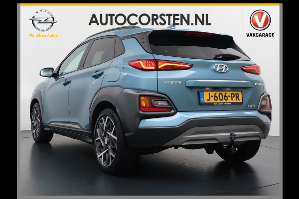 Hyundai Kona 1.6GDI HEV Hybride Premium Leder Trekhaak Krell®-Audio Adap.Cruise Stoel Verwarming/Ventilatie Camera Apple Carplay Android Auto Keyless Elek.Stoelen Lmv Head-Up Display Lane Assist Blind-Spot Monitoring Origineel Nederlandse Auto 1e Eigenaar