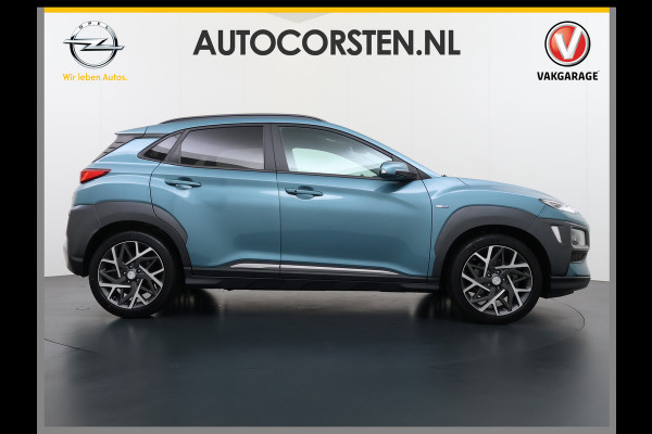 Hyundai Kona 1.6GDI HEV Hybride Premium Leder Trekhaak Krell®-Audio Adap.Cruise Stoel Verwarming/Ventilatie Camera Apple Carplay Android Auto Keyless Elek.Stoelen Lmv Head-Up Display Lane Assist Blind-Spot Monitoring Origineel Nederlandse Auto 1e Eigenaar