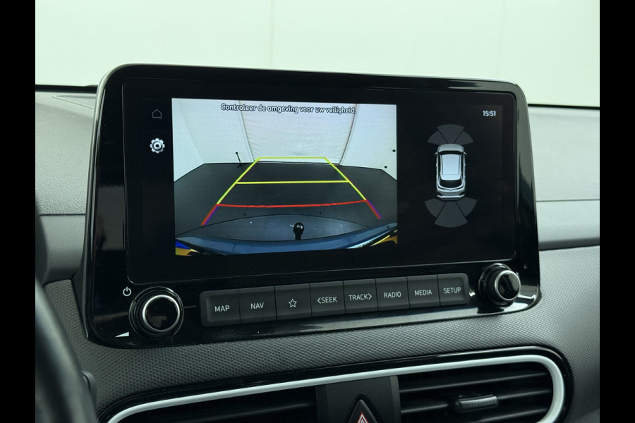 Hyundai Kona 1.6GDI HEV Hybride Premium Leder Trekhaak Krell®-Audio Adap.Cruise Stoel Verwarming/Ventilatie Camera Apple Carplay Android Auto Keyless Elek.Stoelen Lmv Head-Up Display Lane Assist Blind-Spot Monitoring Origineel Nederlandse Auto 1e Eigenaar