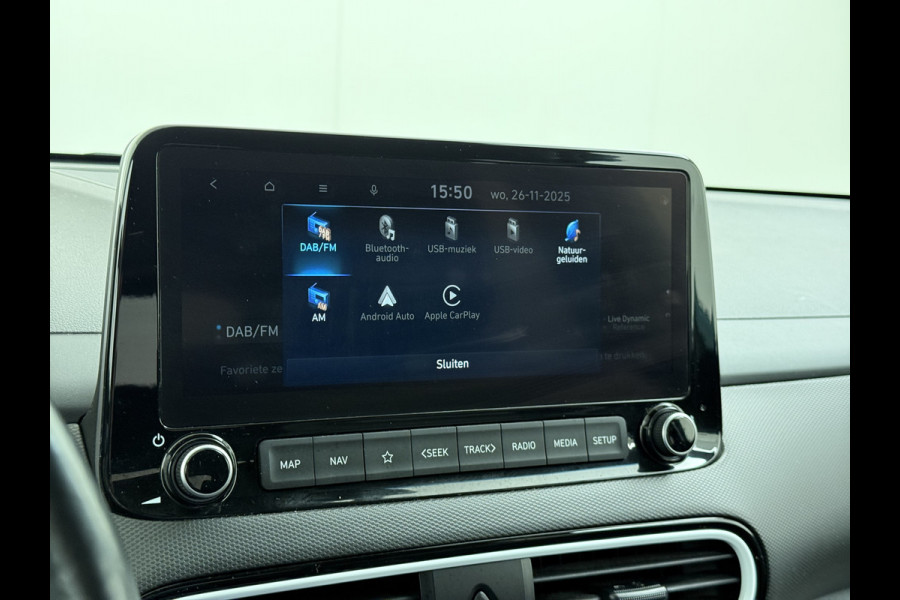 Hyundai Kona 1.6GDI HEV Hybride Premium Leder Trekhaak Krell®-Audio Adap.Cruise Stoel Verwarming/Ventilatie Camera Apple Carplay Android Auto Keyless Elek.Stoelen Lmv Head-Up Display Lane Assist Blind-Spot Monitoring Origineel Nederlandse Auto 1e Eigenaar