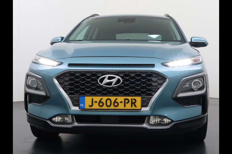 Hyundai Kona 1.6GDI HEV Hybride Premium Leder Trekhaak Krell®-Audio Adap.Cruise Stoel Verwarming/Ventilatie Camera Apple Carplay Android Auto Keyless Elek.Stoelen Lmv Head-Up Display Lane Assist Blind-Spot Monitoring Origineel Nederlandse Auto 1e Eigenaar