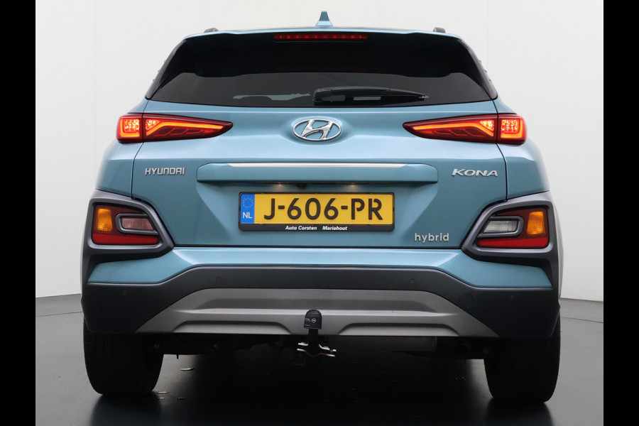Hyundai Kona 1.6GDI HEV Hybride Premium Leder Trekhaak Krell®-Audio Adap.Cruise Stoel Verwarming/Ventilatie Camera Apple Carplay Android Auto Keyless Elek.Stoelen Lmv Head-Up Display Lane Assist Blind-Spot Monitoring Origineel Nederlandse Auto 1e Eigenaar