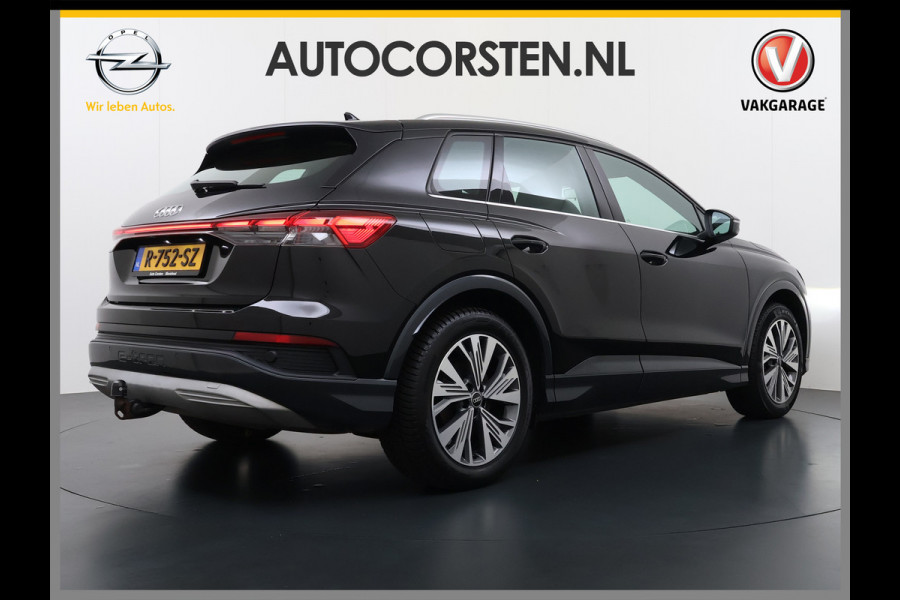 Audi Q4 e-tron 40 Advanced Edition 77kWh SOH 94% Adap.Cruise Trekhaak Navi-Plus Apple Carplay Android Auto Ecc Pdc Matrix Led Sportstoelen DAB Stoelverwarming Led Lmv 19" Elek.Achterklep Led-a-licht dynamisch 1e Eigenaar Origineel Nederlandse Auto 1.000kg Trekgewicht