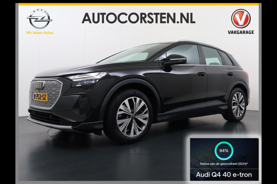 Audi Q4 e-tron 40 Advanced Edition 77kWh SOH 94% Adap.Cruise Trekhaak Navi-Plus Apple Carplay Android Auto Ecc Pdc Matrix Led Sportstoelen DAB Stoelverwarming Led Lmv 19" Elek.Achterklep Led-a-licht dynamisch 1e Eigenaar Origineel Nederlandse Auto 1.000kg Trekgewicht