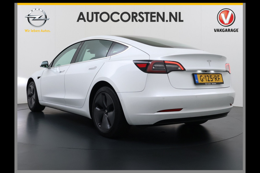 Tesla Model 3 RWD SR+ 325PK Lmv 18" AutoPilot FSD Leder Panoramadak Adaptive-Cruise Camera's Elektr.-Stuur+Stoelen+Spiegels+Geheugen+Easy-Entr Navi LED Comfortstoelen ACC DAB Voorverwarmen interieur via App Keyless One-Pedal-Drive SOH 86% Origineel Nederlandse auto tot 11kw laden thuis! 1.584kg licht!