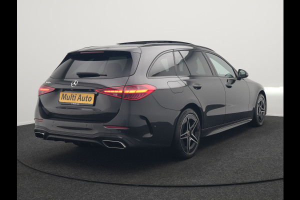Mercedes-Benz C-Klasse Estate 300 e AMG PHEV 313pk Dealer O.H. PHEV | Panodak | Camera | Lederen Sportstoelen Memory & Verwarmd | Apple Carplay | Sfeerverlichting | Navigatie | Cruise Control | DAB |