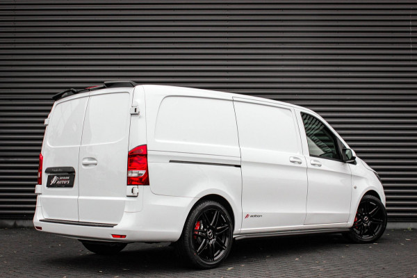 Mercedes-Benz Vito 163PK LANG JB-EDITION FULL BLACK / AMG / SPOILER / VERLAGINGSVEREN / NAVIGATIE / SIDE-BARS / FULL / NAVI