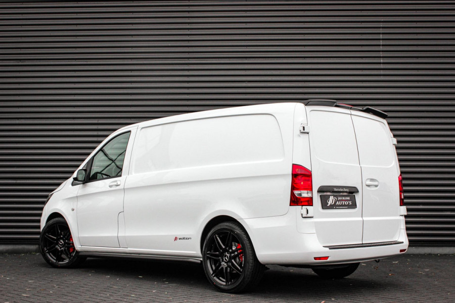 Mercedes-Benz Vito 163PK LANG JB-EDITION FULL BLACK / AMG / SPOILER / VERLAGINGSVEREN / NAVIGATIE / SIDE-BARS / FULL / NAVI