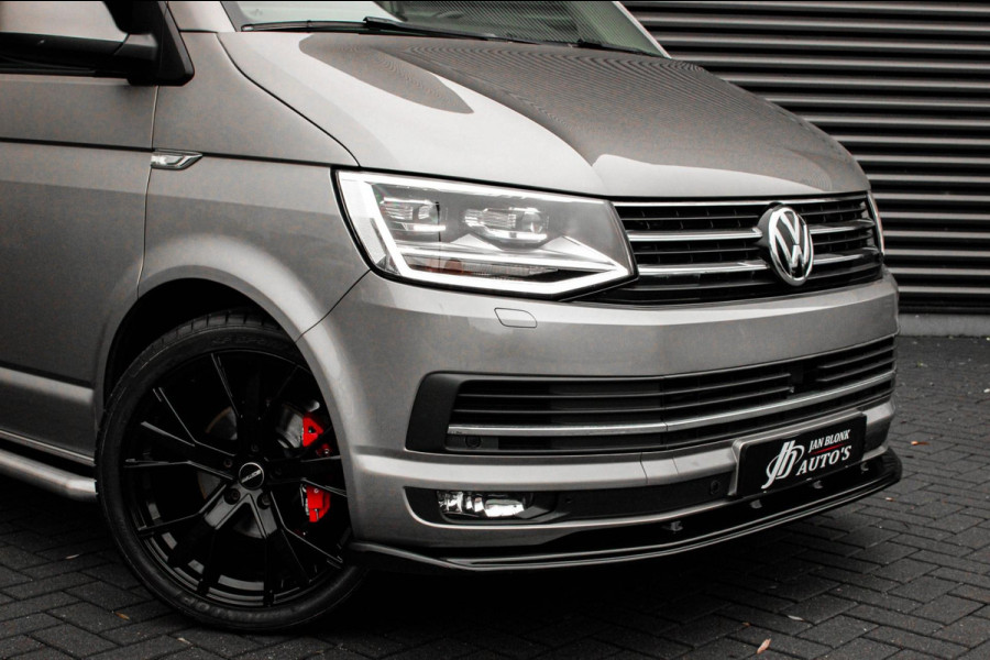 Volkswagen Transporter 2.0 TDI L2H1 150PK / APPLE CARPLAY / VERLAAGD / LEDEREN BEKLEDING / FULL BLACK / TREKAAK / SPOILER / CRUISE