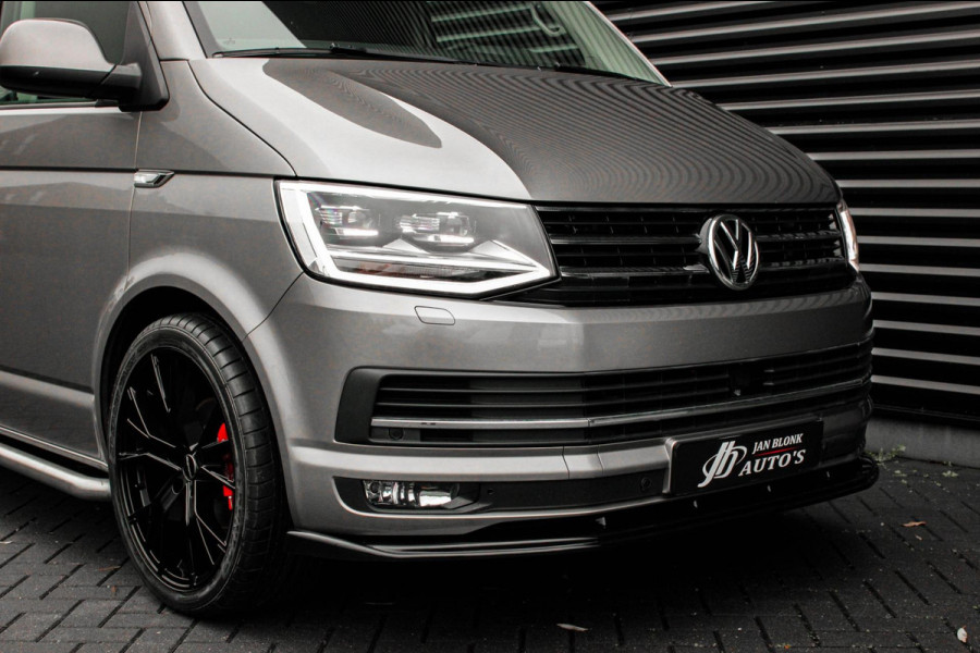 Volkswagen Transporter 2.0 TDI L2H1 150PK / APPLE CARPLAY / VERLAAGD / LEDEREN BEKLEDING / FULL BLACK / TREKAAK / SPOILER / CRUISE