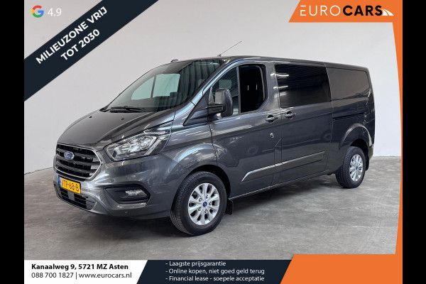 Ford Transit Custom 300 2.0 TDCI L2H1 Limited Dubbele Cabine Navigatie Airco 2 Schuifdeuren Trekhaak Parkeersensoren Carplay DAB