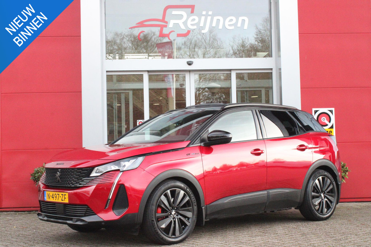 Peugeot 3008 1.6 HYbrid 225PK GT PACK BUSINESS | AFNEEMBARE TREKHAAK | PANORAMISCH SCHUIF/KANTEL DAK | ELEKTRISCH BEDIENBARE BESTUURDERSSTOEL MET GEHEUGENFUNCTIE | FOCAL AUDIO SYSTEM | ELEKTRISCH BEDIENARE ACHTERKLEP | KEYLESS ENTRY/START | 360° CAMERA | 19" LICHTMETALEN VELGEN | BLACK PACK | STOEL VERWARMING | MASSAGE STOEL | FULL LED KOPLAMPEN | APPLE CARPLAY/ANDROID AUTO |