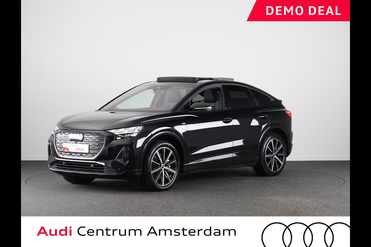 Audi Q4 Sportback e-tron 45 quattro S Edition 82 kWh 286pk | Panoramadak | lederen bekleding | SONOS premium Audio | Parkeercamera|