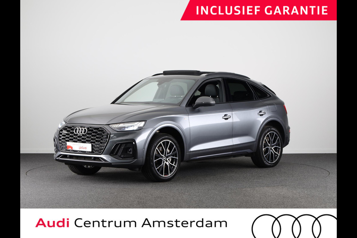 Audi Q5 Sportback 55 TFSI e S edition 367 pk S-tronic | SoH 100% | Navigatie | Panoramadak | Parkeersensoren (Park assist) | Rondomzicht camera | Elktr. Voorstoelen | Stoelverwarming |