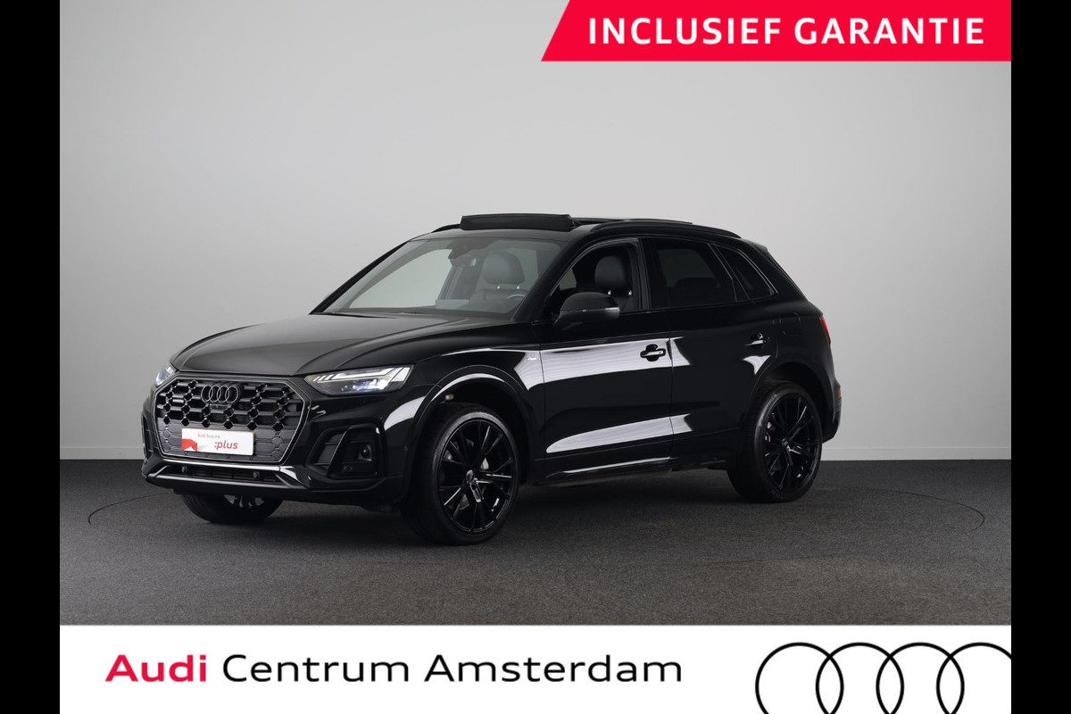 Audi Q5 50 TFSI e S edition Competition 299 pk S-tronic | Verlengde garantie | Navigatie | Panoramadak | Parkeersensoren (Park assist) | Rondomzicht camera | Luchtvering |