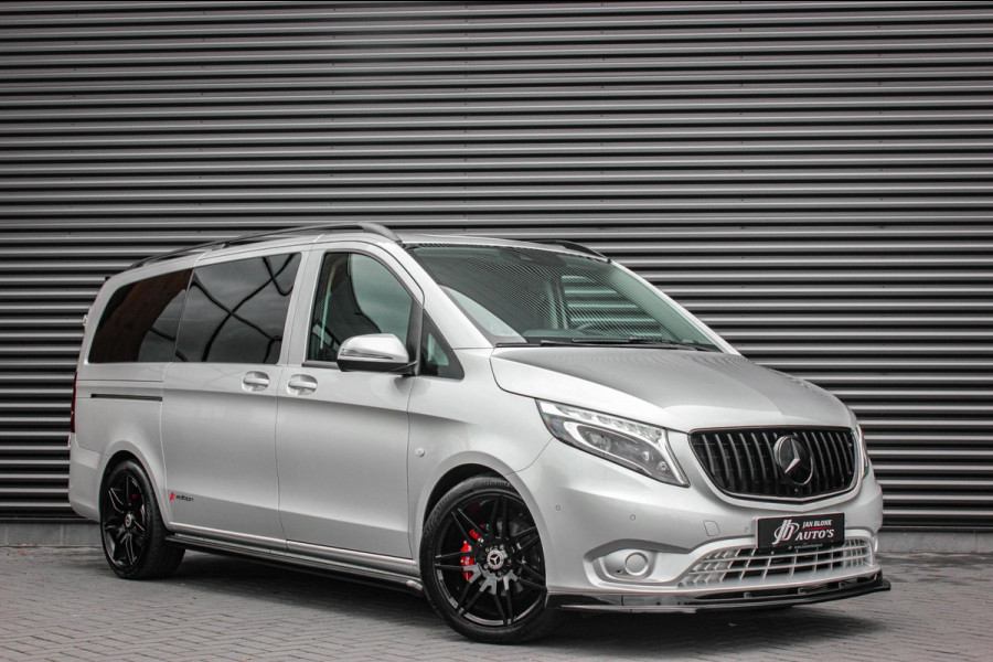 Mercedes-Benz Vito 215PK LANG JB- EDITION FULL BLACK / AMG / SPOILER / VERLAGINGSVEREN / NAVIGATIE / SIDE- BARS / FULL / NAVIGATIE