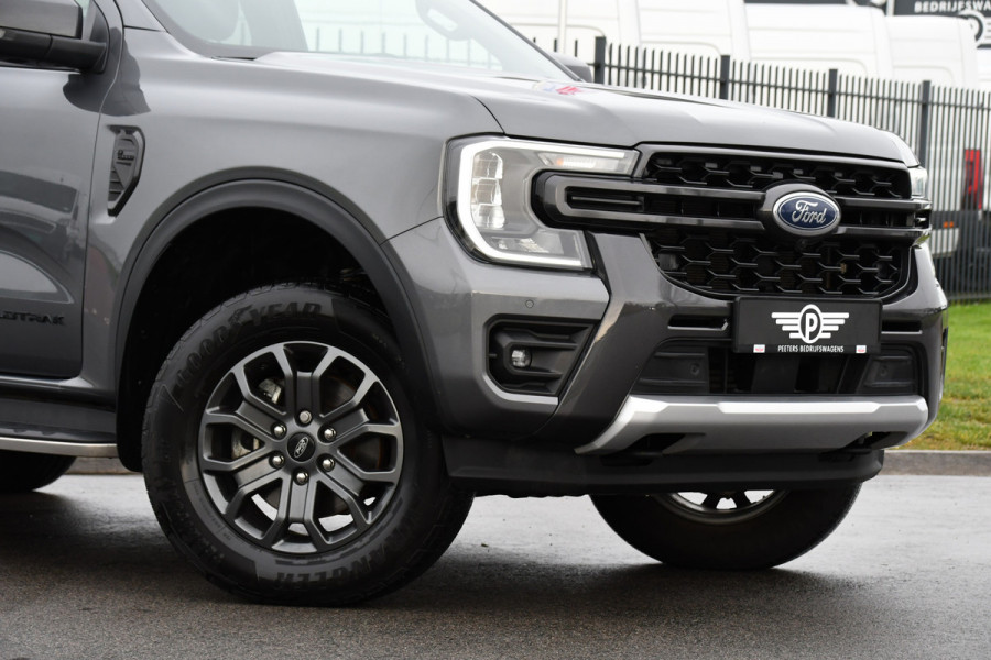 Ford Ranger 2.0 Super Cab EcoBlue Wildtrak Adaptieve Cruise, 360 Camera, Carplay, 3500kg Trekhaak, LEDER, LED, 204pk, Automaat, Uniek!