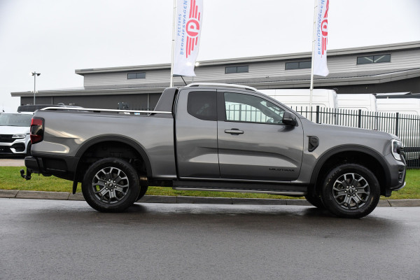 Ford Ranger 2.0 Super Cab EcoBlue Wildtrak Adaptieve Cruise, 360 Camera, Carplay, 3500kg Trekhaak, LEDER, LED, 204pk, Automaat, Uniek!