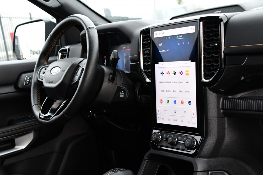 Ford Ranger 2.0 Super Cab EcoBlue Wildtrak Adaptieve Cruise, 360 Camera, Carplay, 3500kg Trekhaak, LEDER, LED, 204pk, Automaat, Uniek!