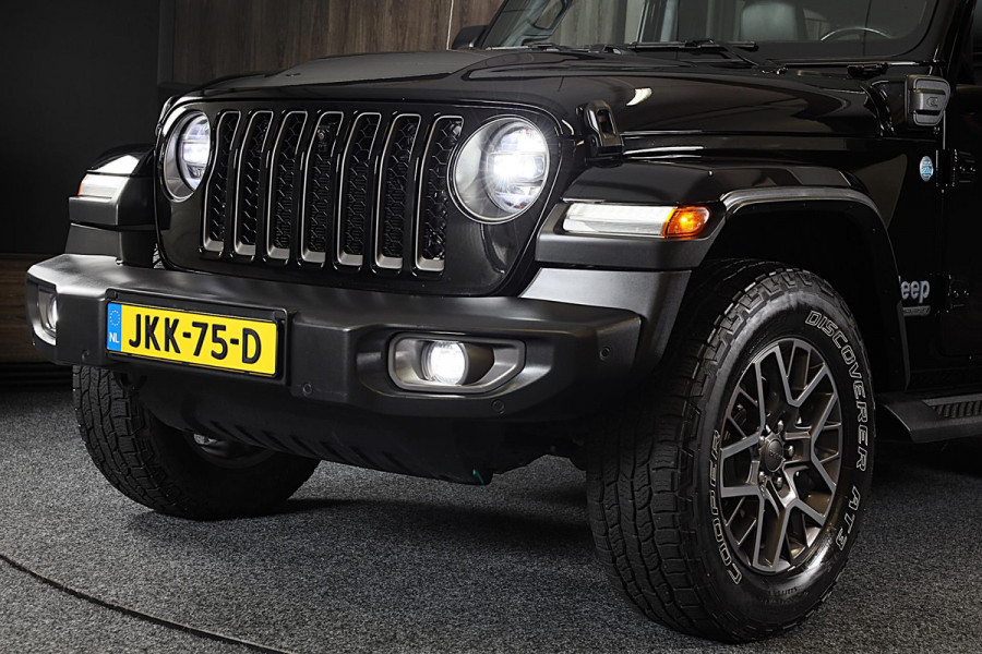 Jeep Wrangler UNLIMITED 4xe 380 80th Anniversary / Acc / 360 Camera / Leder / Navi / Dode Hoek / Trekhaak / Led / Pdc / 18 Inch