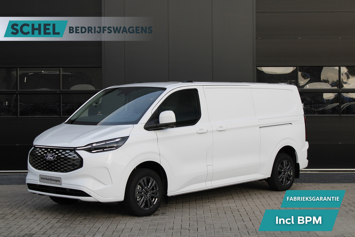 Ford E-Transit Custom 340 L2H1 Limited 65 kWh 218pk - 2x Schuif - LED - 360 Camera - B&O - ACC - Navi - Stoel/Stuurverwarming - Rijklaar
