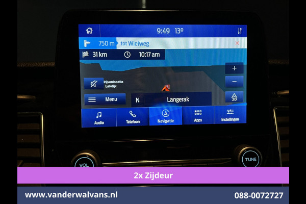 Ford Transit Custom 2.0 TDCI 170pk L2H1 Euro6 Airco | 2x zijdeur | Camera | Navigatie | Apple Carplay | LED | 2800kg Trekhaak Cruisecontrol, Stoelverwarming, Verwarmde voorruit, Parkeersensoren, Bijrijdersbank
