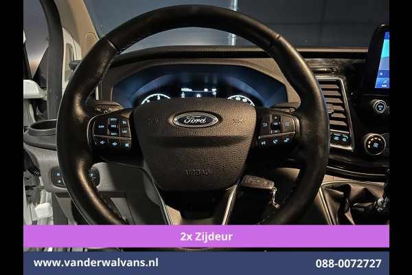 Ford Transit Custom 2.0 TDCI 170pk L2H1 Euro6 Airco | 2x zijdeur | Camera | Navigatie | Apple Carplay | LED | 2800kg Trekhaak Cruisecontrol, Stoelverwarming, Verwarmde voorruit, Parkeersensoren, Bijrijdersbank