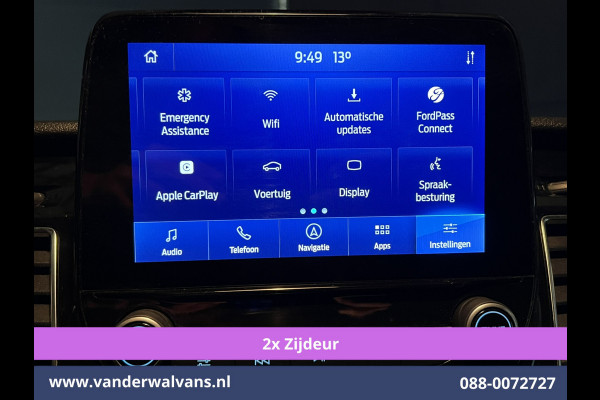 Ford Transit Custom 2.0 TDCI 170pk L2H1 Euro6 Airco | 2x zijdeur | Camera | Navigatie | Apple Carplay | LED | 2800kg Trekhaak Cruisecontrol, Stoelverwarming, Verwarmde voorruit, Parkeersensoren, Bijrijdersbank