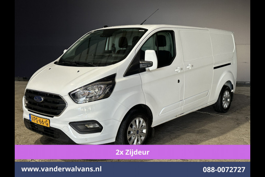 Ford Transit Custom 2.0 TDCI 170pk L2H1 Euro6 Airco | 2x zijdeur | Camera | Navigatie | Apple Carplay | LED | 2800kg Trekhaak Cruisecontrol, Stoelverwarming, Verwarmde voorruit, Parkeersensoren, Bijrijdersbank