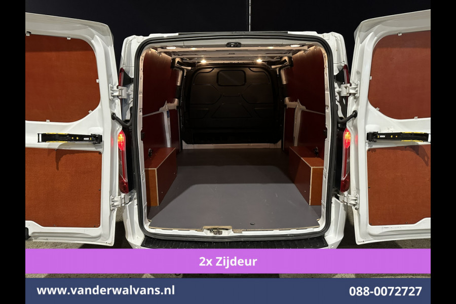 Ford Transit Custom 2.0 TDCI 170pk L2H1 Euro6 Airco | 2x zijdeur | Camera | Navigatie | Apple Carplay | LED | 2800kg Trekhaak Cruisecontrol, Stoelverwarming, Verwarmde voorruit, Parkeersensoren, Bijrijdersbank